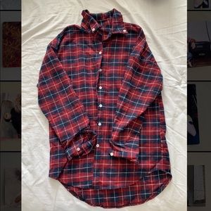 SHEIN Red & Blue Flannel Button-Up